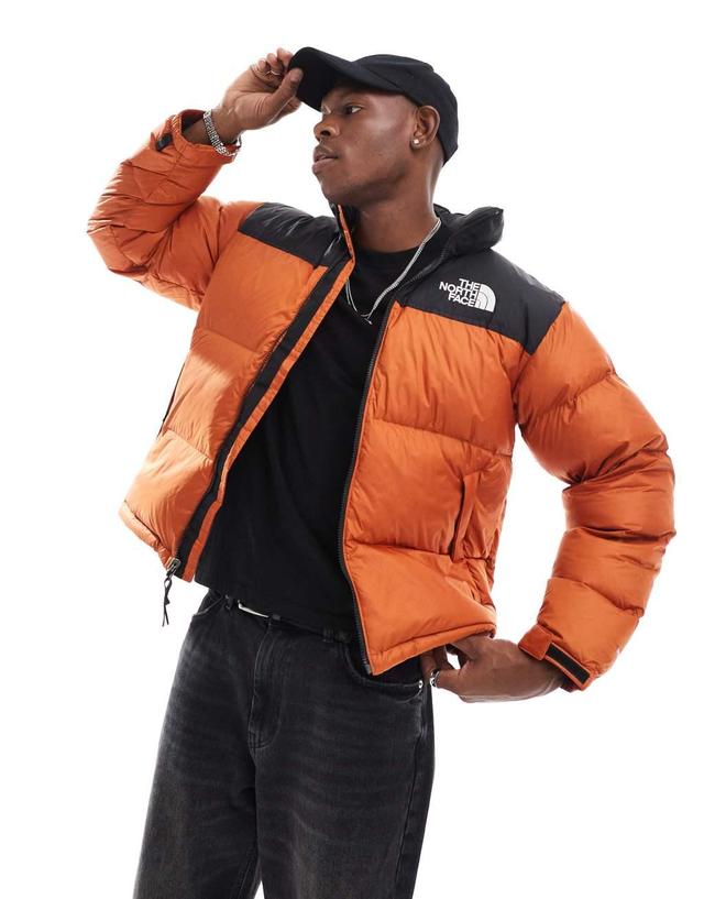 The North Face 1996 Retro Nuptse down puffer jacket in orange Product Image