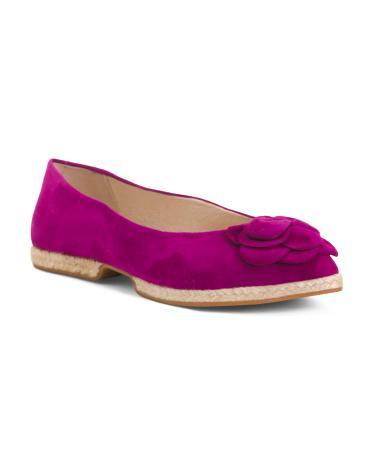 Suede Flats With Flower for Women Product Image