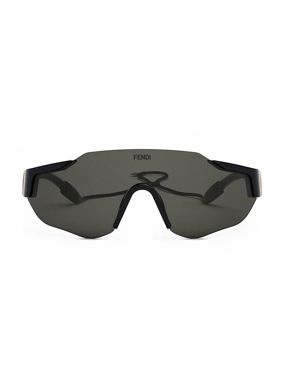 Mens FF-Logo Rimless Shield Sunglasses Product Image