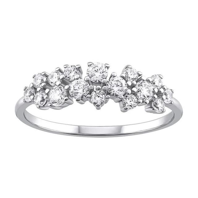 OLIVIA AND HARPER Sterling Silver Cubic Zirconia Cluster Ring, Womens Product Image