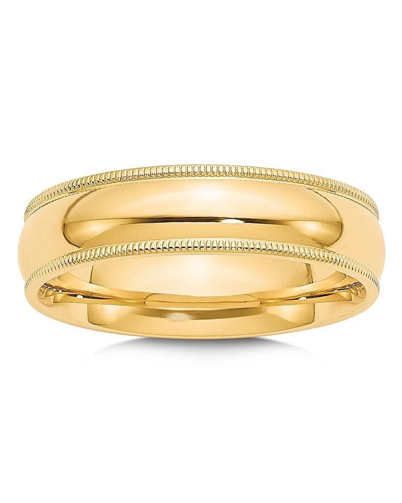 Bloomingdales Mens 6mm Milgrain Comfort Fit Wedding Band in 14K Yellow Gold - 100% Exclusive Product Image