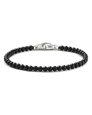 Mens Spiritual Beads Bracelet in Sterling Silver Product Image