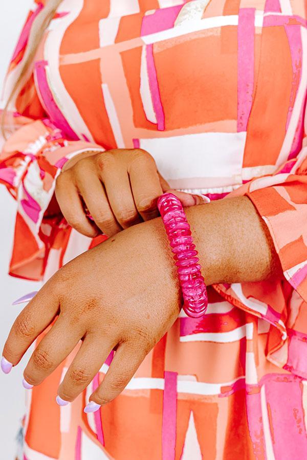 Staying Downtown Bracelet In Hot Pink Product Image