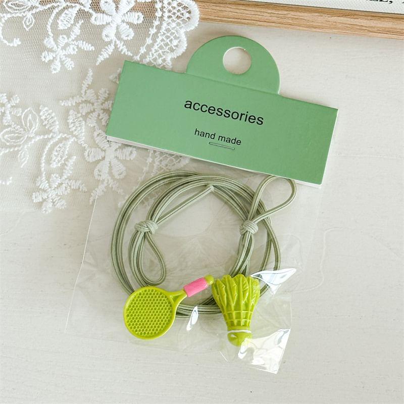 Set: Racquet Hair Tie + Shuttlecock Hair Tie Product Image