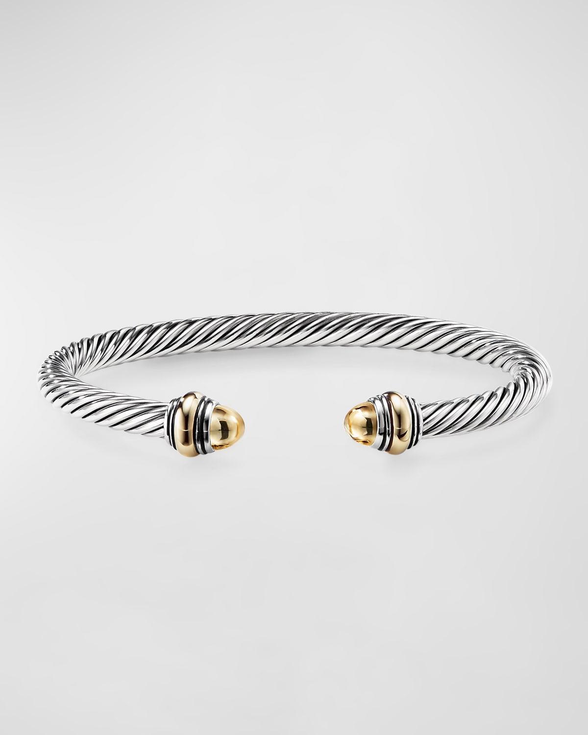 Womens Classic Cable Bracelet In Sterling Silver Product Image