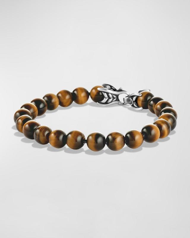 Mens Spiritual Beads Bracelet with Silver, 8mm Product Image