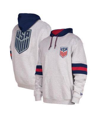 Mens 5th & Ocean by New Era Gray Usmnt Athleisure Pullover Hoodie Product Image