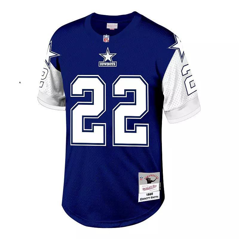 Mens Mitchell & Ness Emmitt Smith Dallas Cowboys 1995 Legacy Replica Jersey Blue Product Image