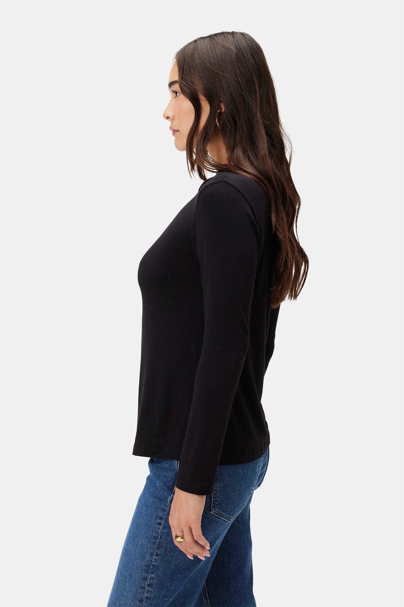 Wren Modal Top - Black - ReAmour Product Image