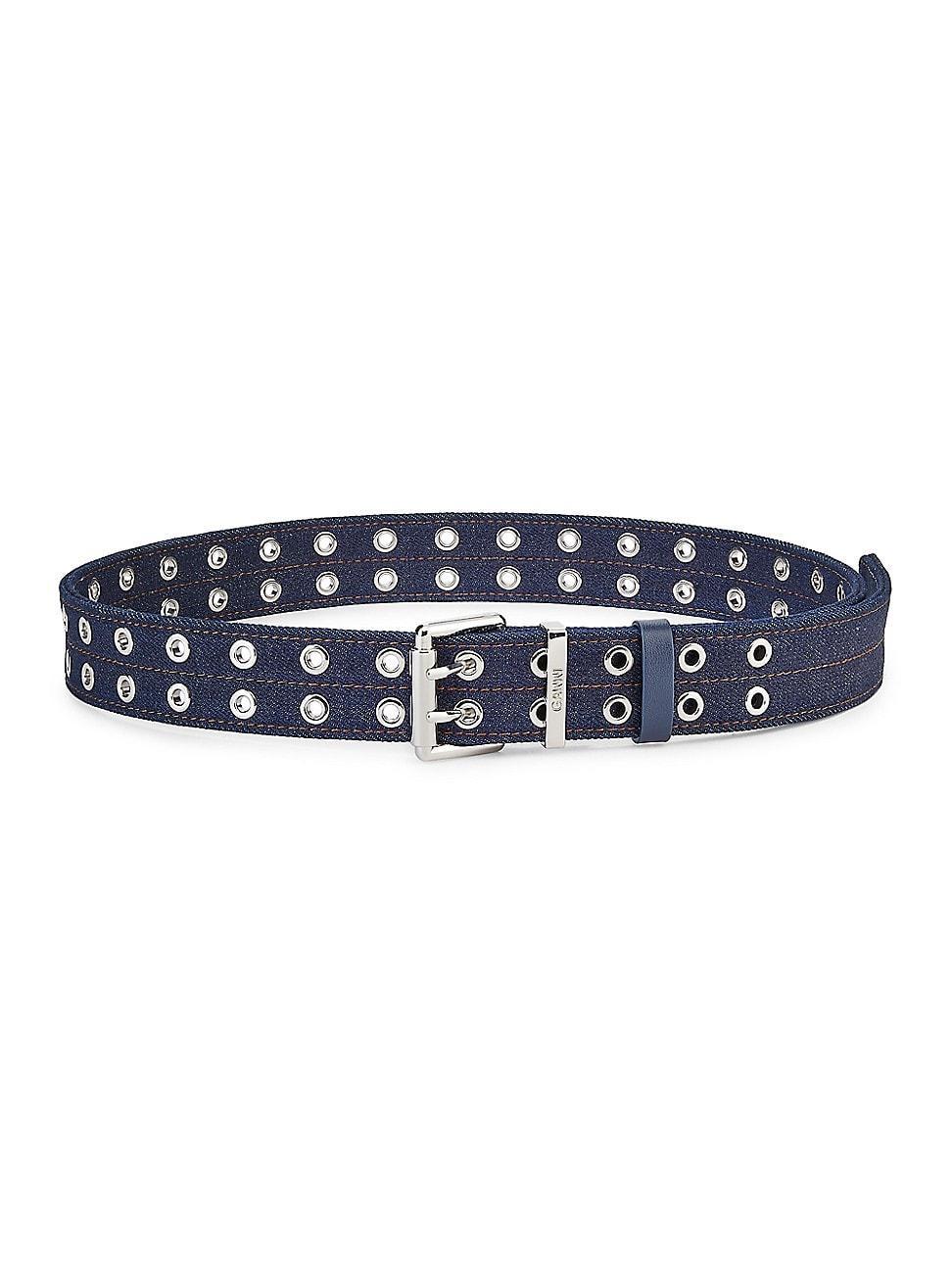 Womens Double Eyelet Denim Belt Product Image