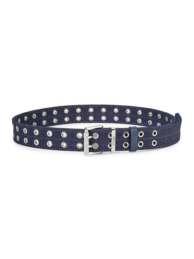 Womens Double Eyelet Denim Belt Product Image