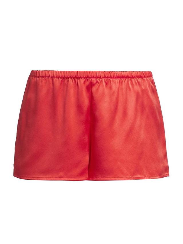 Womens Elasticized Silk Lounge Shorts Product Image