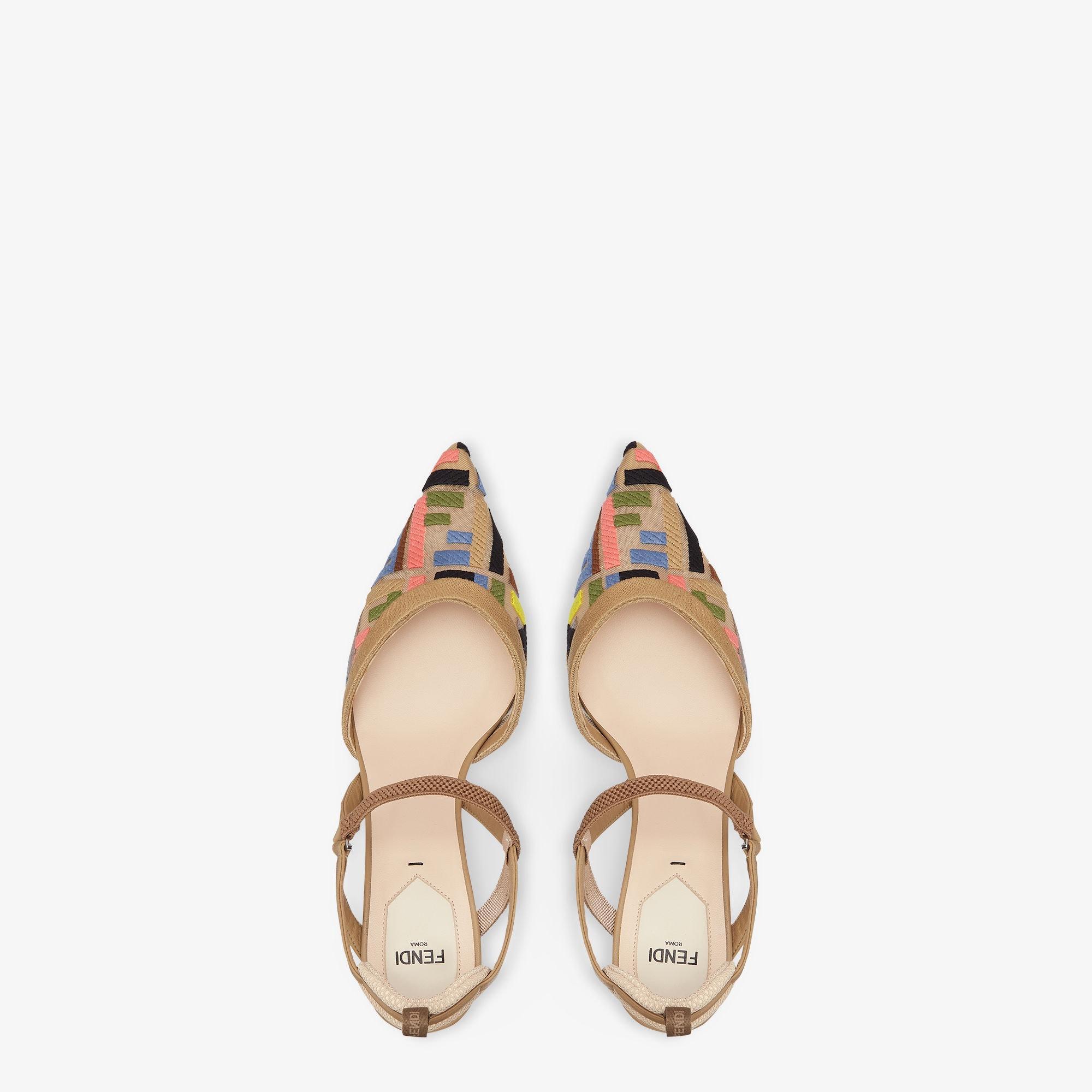 Colibrì LiteMulticolor mesh medium-heeled slingbacks Product Image