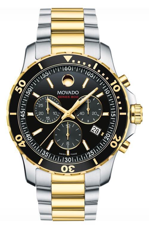 Men's Movado Series 800Â® Chronograph Watch with Black Dial (Model: 2600142) Product Image