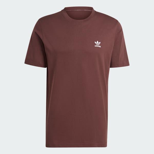 adidas Trefoil Essentials Tee Shadow Brown S Mens Product Image