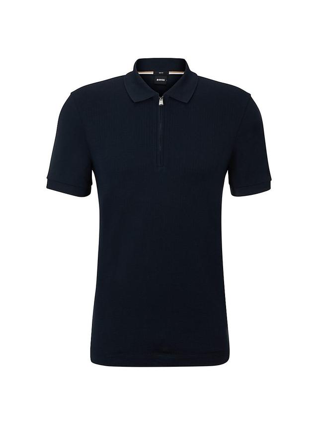 Mens Structured-Cotton Slim-Fit Polo Shirt Product Image