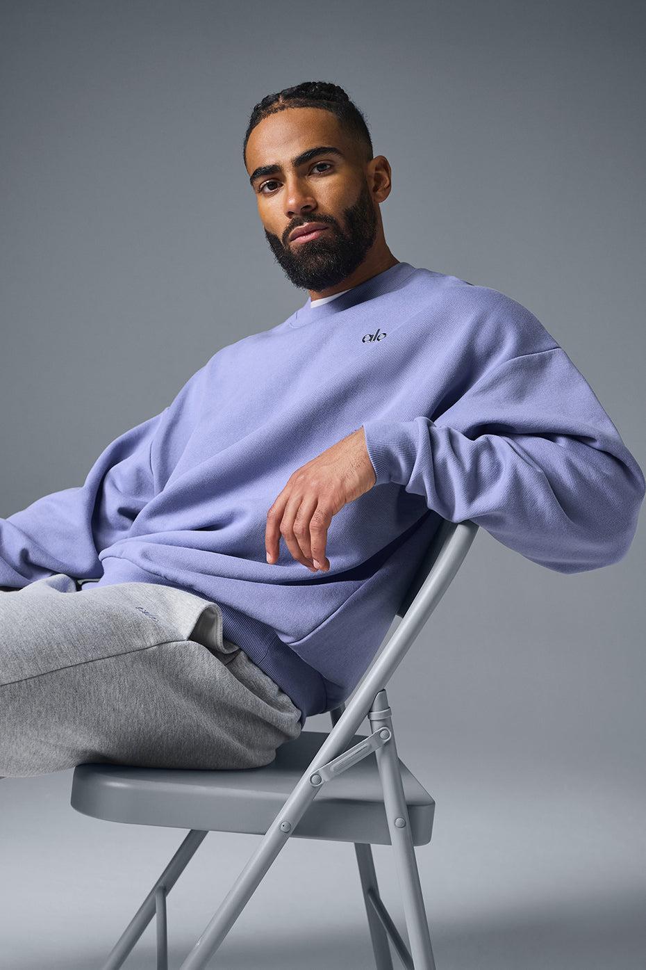 Accolade Crew Neck Pullover - Lilac Blue Male Product Image