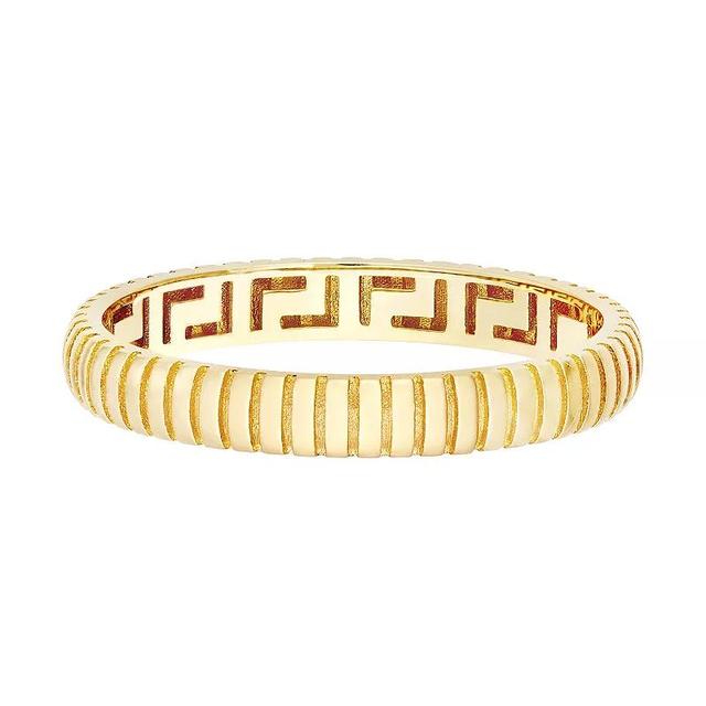 14k Gold Textured Snake Pattern Band Ring, Womens Product Image