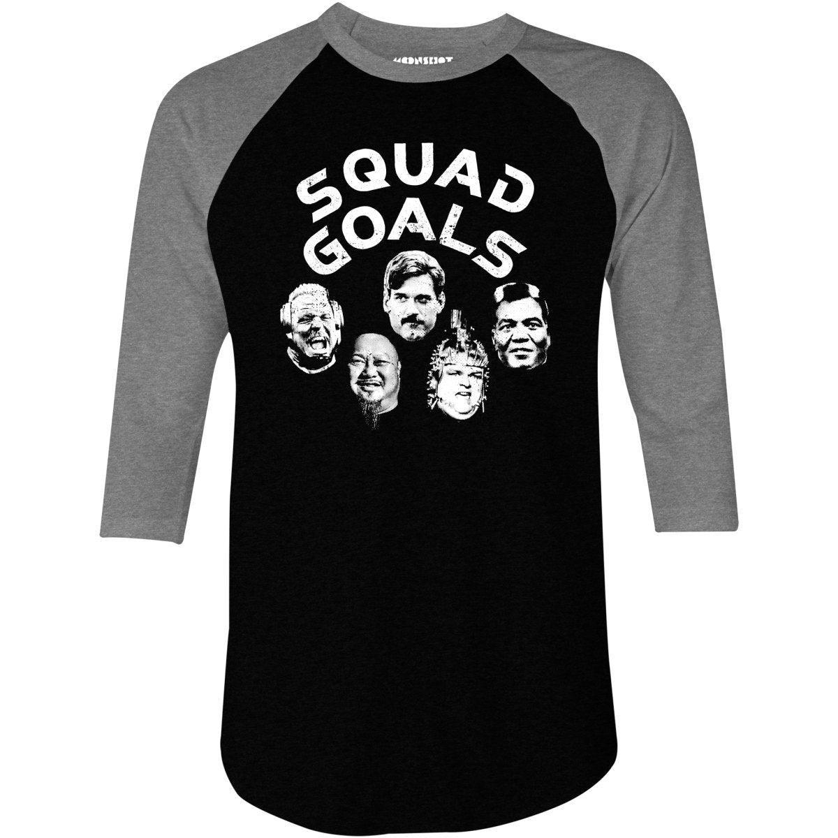 Squad Goals - Running Man Stalkers - 3/4 Sleeve Raglan T-Shirt Male Product Image