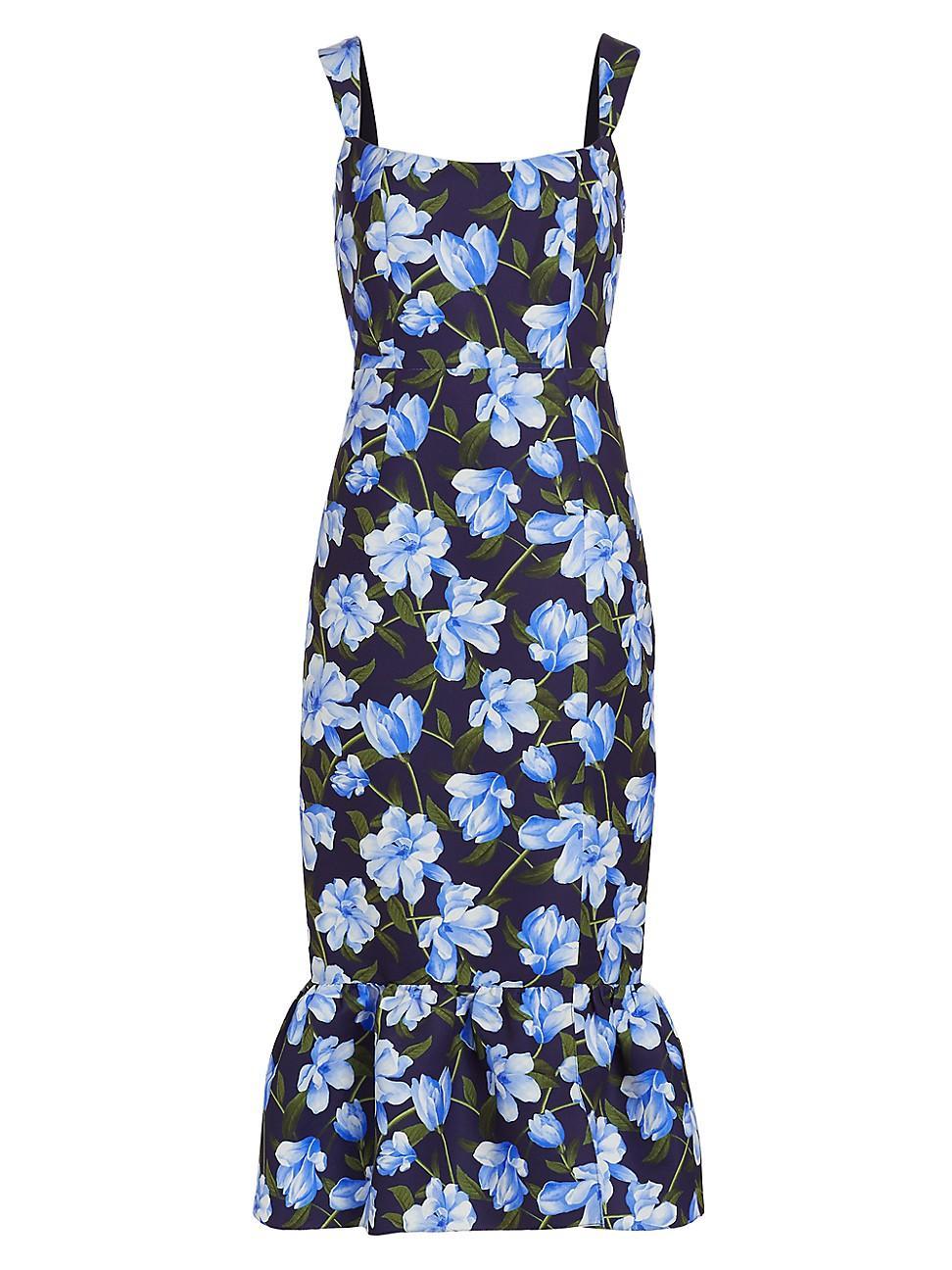 Womens Laura Floral Midi-Dress product image