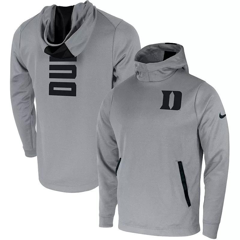 Mens Nike Gray Duke Blue Devils 2-Hit Performance Pullover Hoodie Product Image