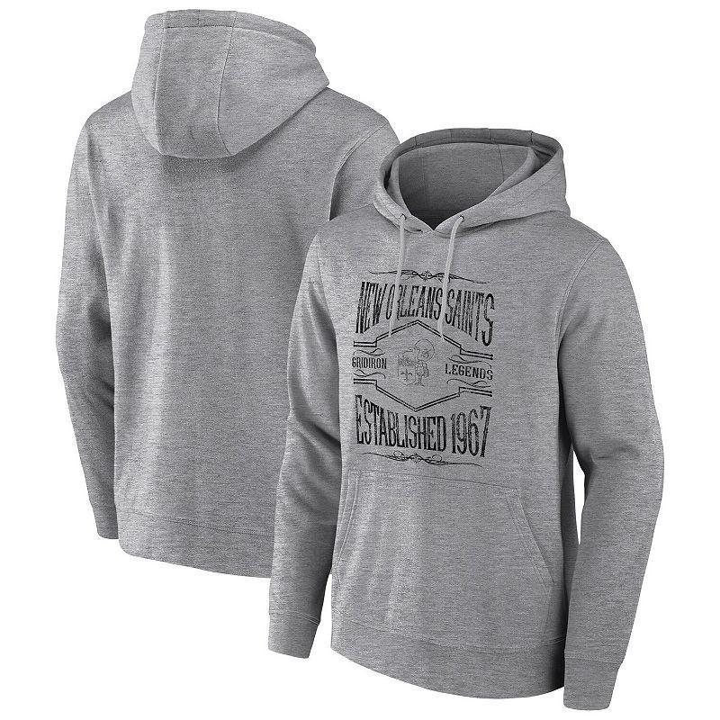 Mens NFL x Darius Rucker Collection by Fanatics Heathered Gray New Orleans Saints 2-Hit Pullover Hoodie Product Image