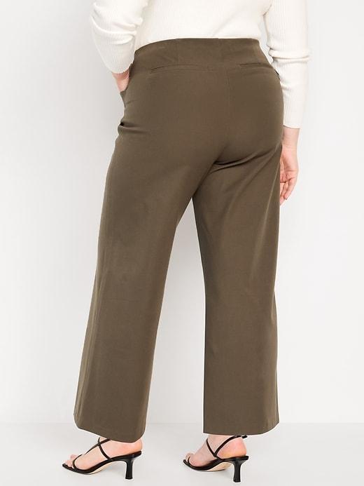 High-Waisted Pull-On Pixie Wide-Leg Pants Product Image