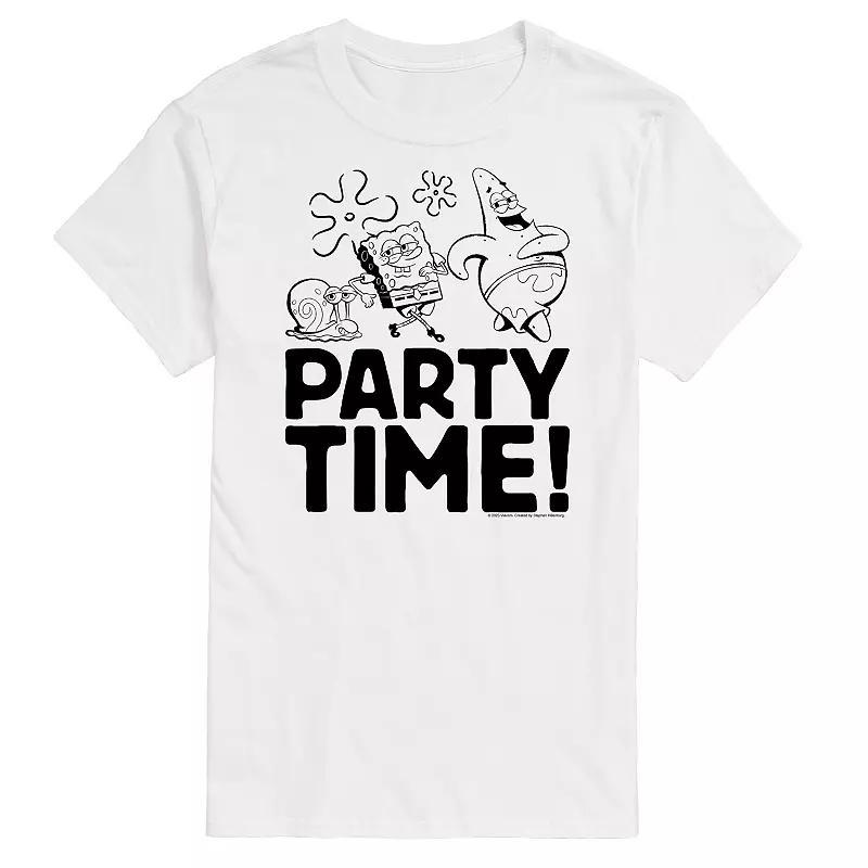 Big & Tall SpongeBob SquarePants Party Time Graphic Tee, Mens Product Image