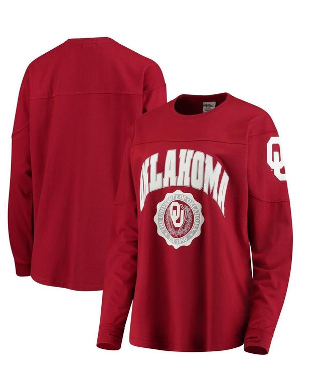 Womens Crimson Oklahoma Sooners Edith Long Sleeve T-Shirt Product Image