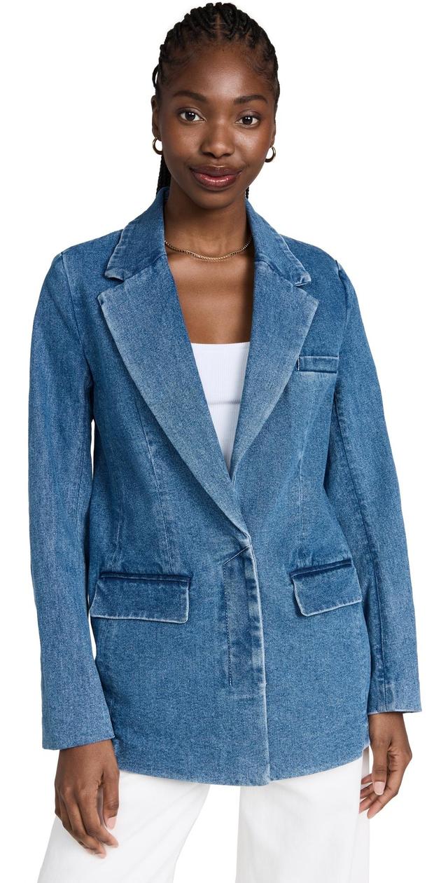 STAUD Maxwell Denim Blazer Product Image