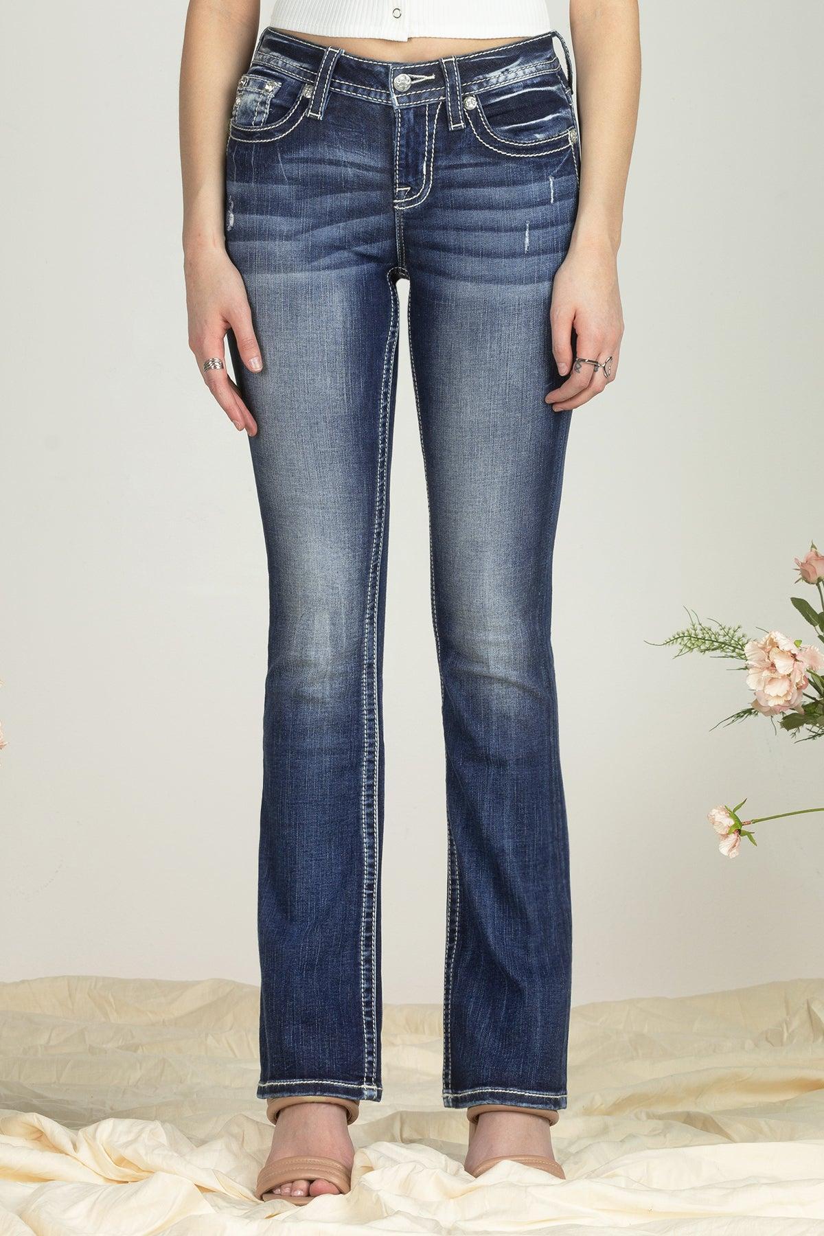 Three Flower Sequined Denim Product Image