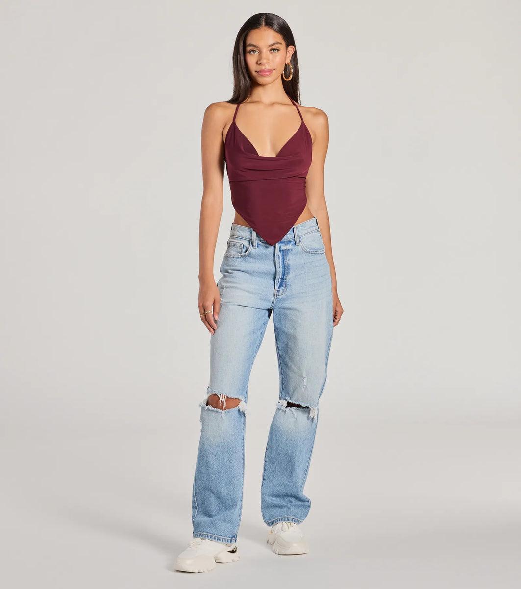 Sunny Day Cute Halter Open Back Crop Top product image