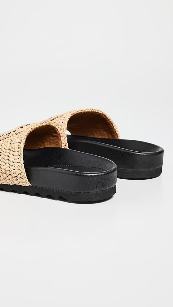 Stella McCartney Elyse Raffia Logo Slides | Shopbop Product Image