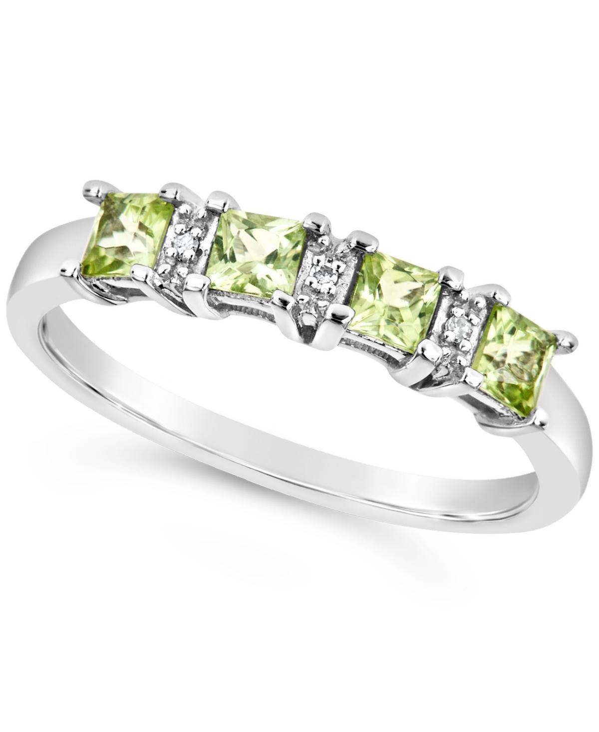 Gemstone and Diamond Accent Ring in Sterling Silver Product Image