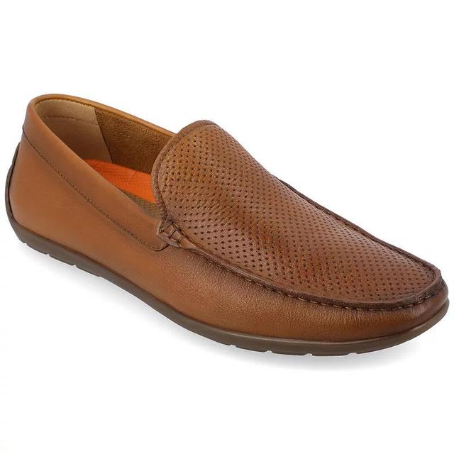 Thomas & Vine Jaden Mens Tru Comfort Foam Leather Driving Loafers Brown Product Image