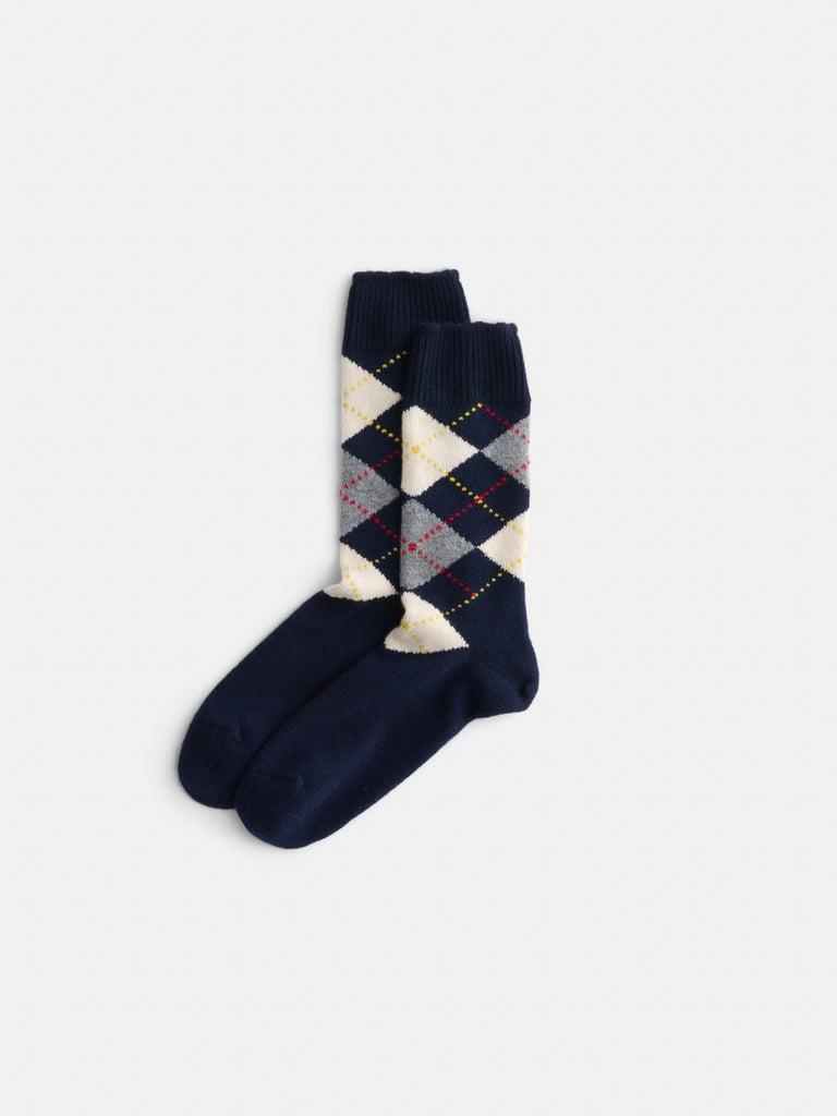 Corgi Argyle Sock in Cashmere Product Image