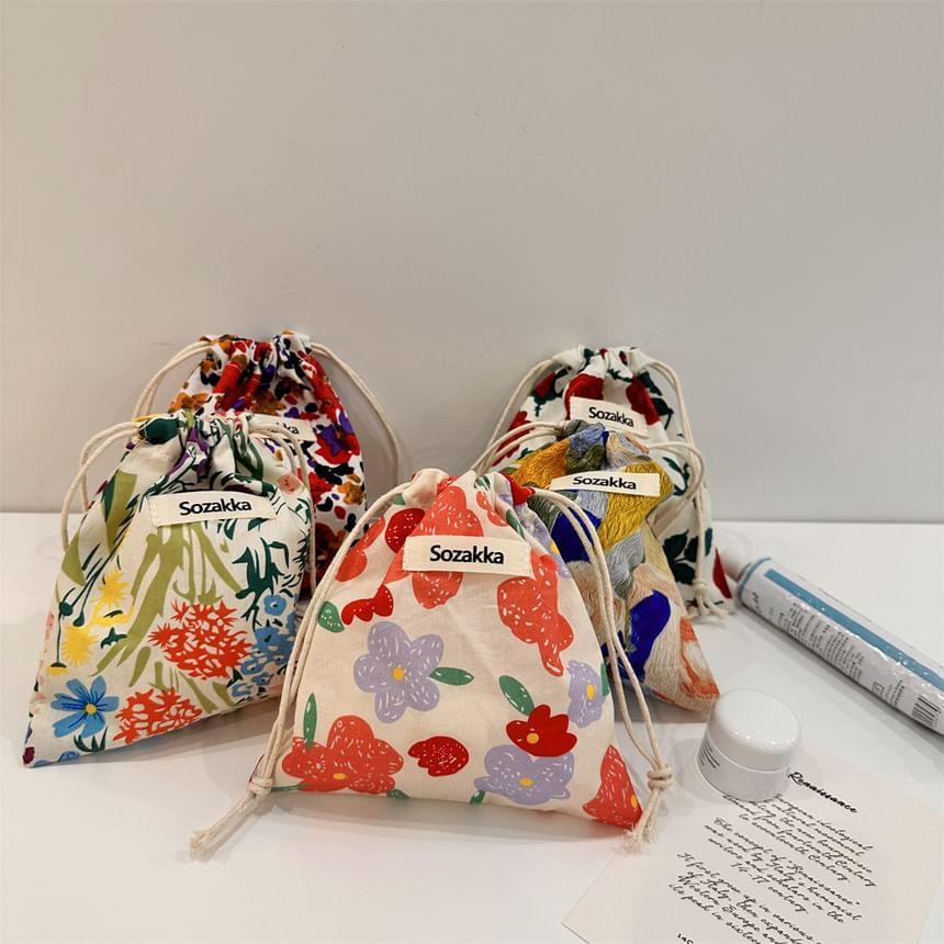 Floral Drawstring Pouch Product Image