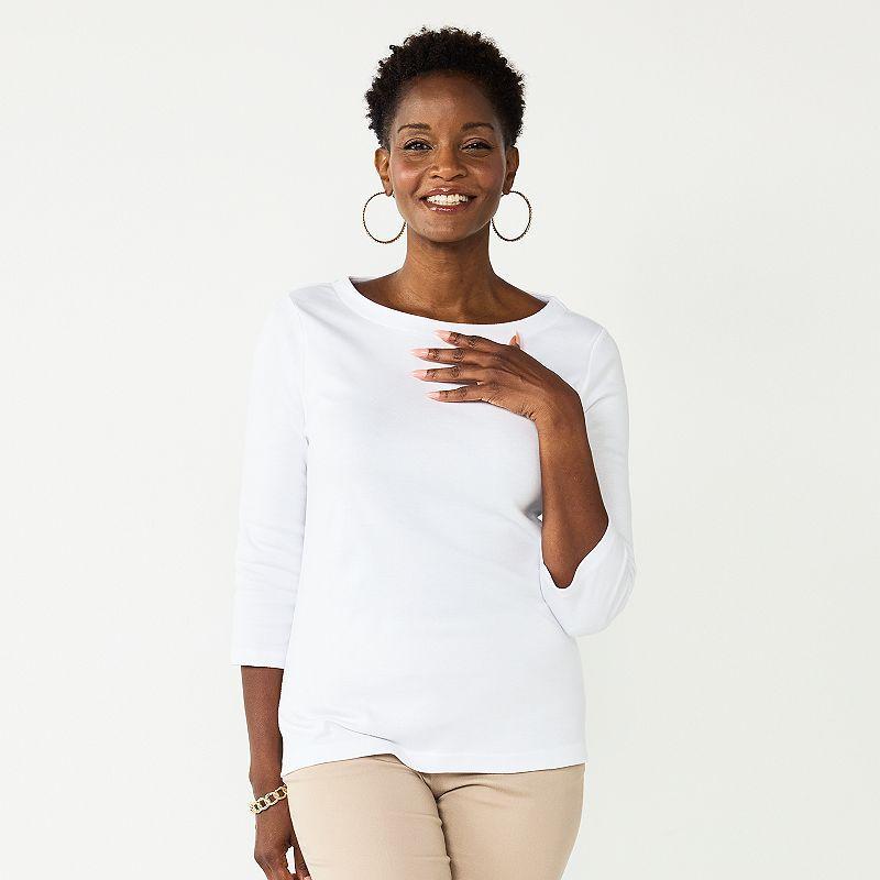 Womens Croft & Barrow Boatneck Top Product Image