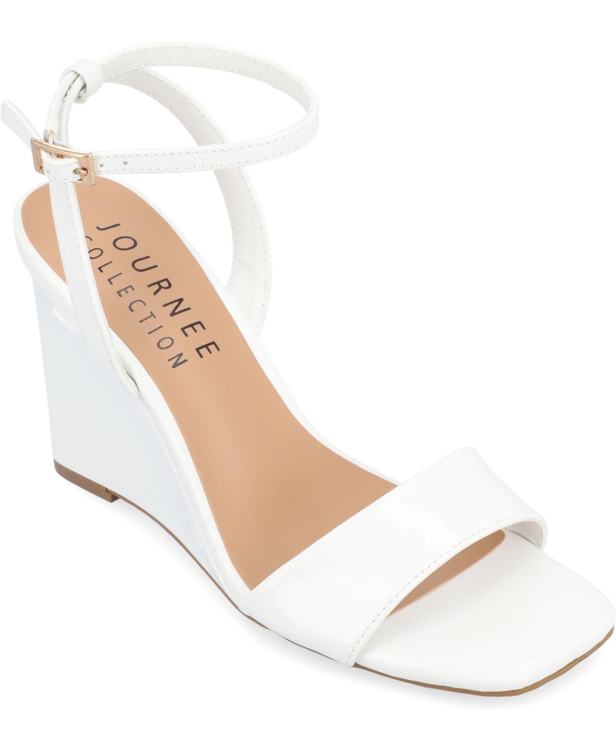 Journee Collection Konna Tru Comfort Foam Womens Wedge Sandals White Product Image