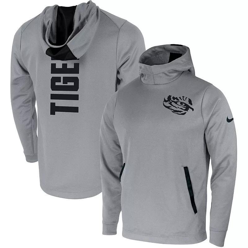 Mens Nike Gray LSU Tigers 2-Hit Performance Pullover Hoodie Product Image