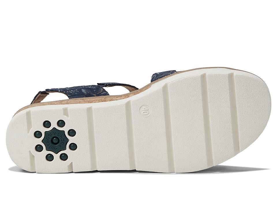 Spring Step Haydennie Wedge Sandal | Womens | Navy Multicolor | Size EU 38 / US 7.5-8 | Sandals | Ankle Strap Product Image