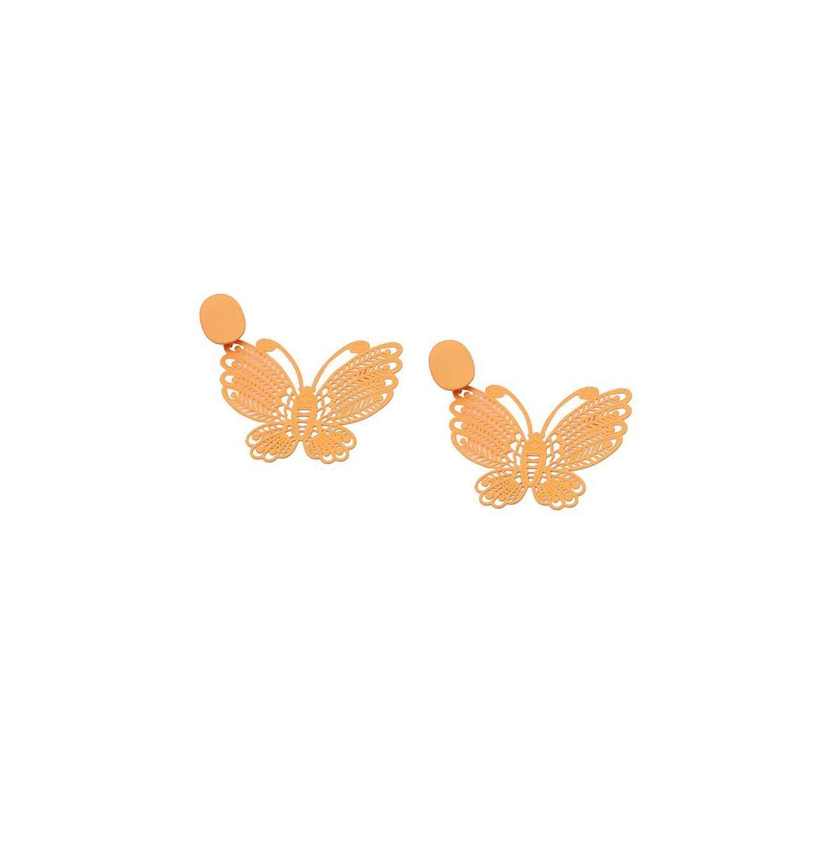 Sohi Womens Butterfly Drop Earrings Product Image