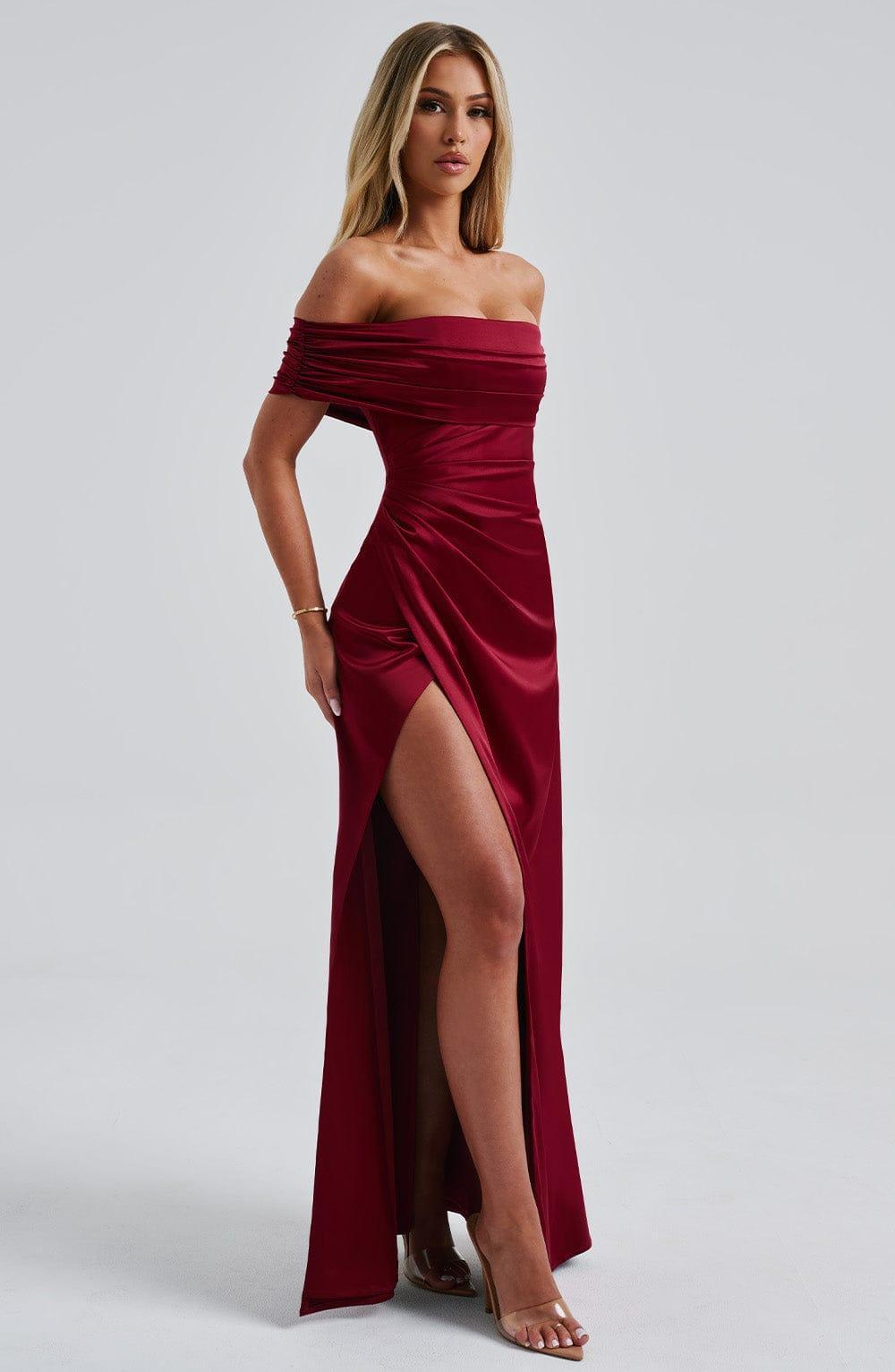 Gwendolyn Maxi Dress - Burgundy Product Image