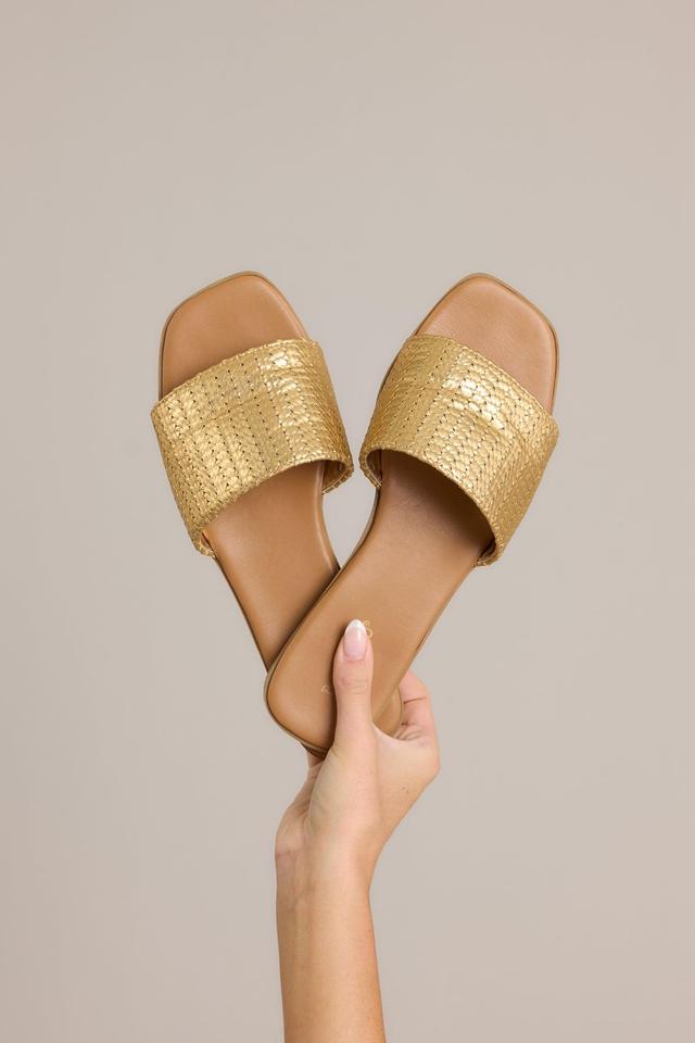 Walk Confidently Gold Sandals Product Image