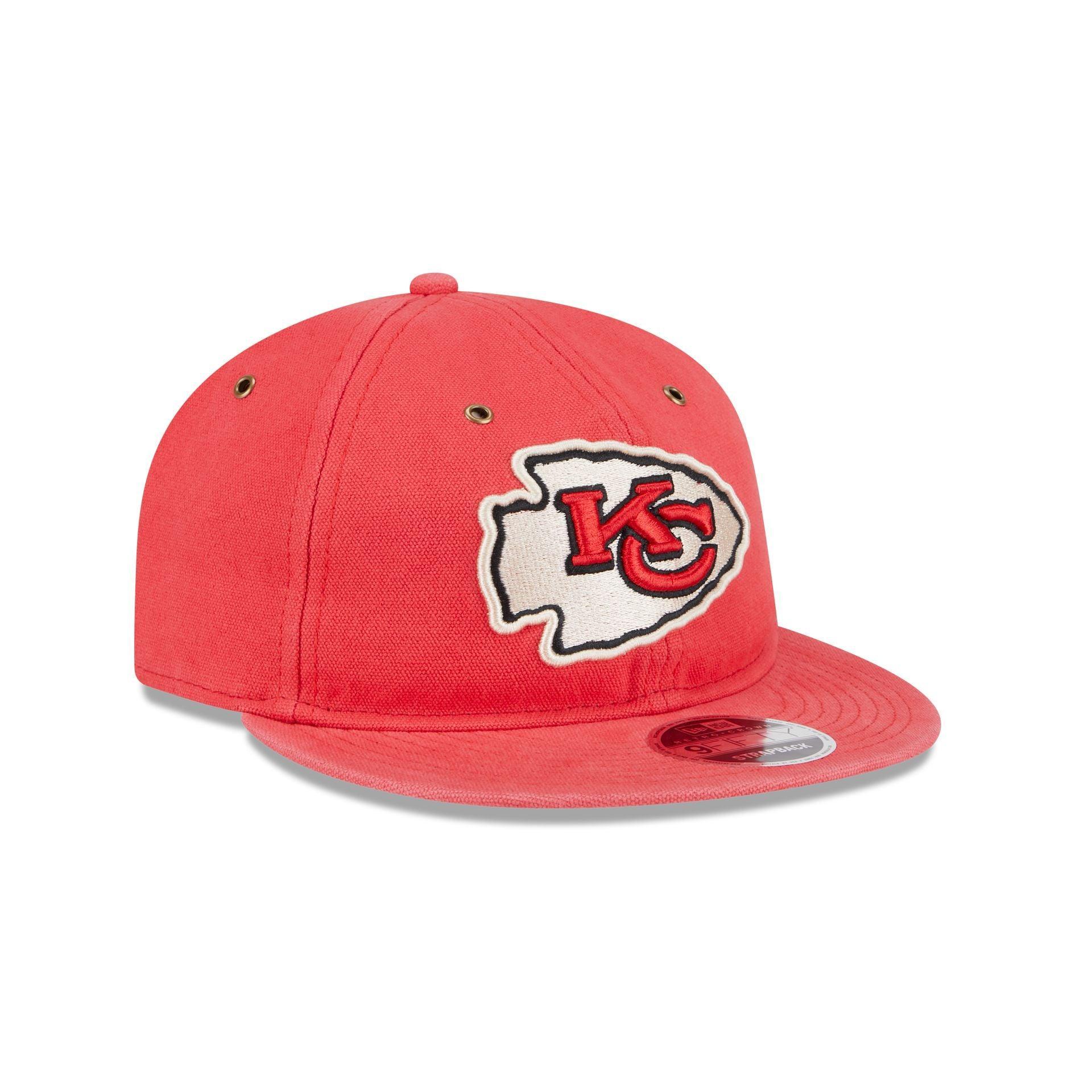 Kansas City Chiefs Cotton Canvas Retro Crown 9FIFTY Adjustable Hat Male Product Image