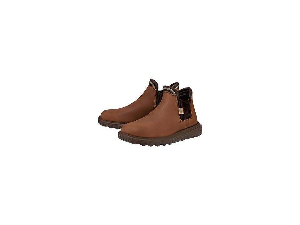 Hey Dude Branson Craft Leather Boot (Cognac) Women's Shoes Product Image