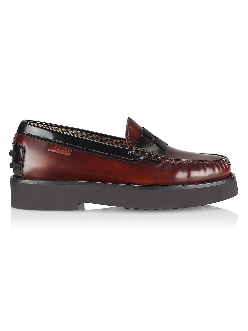 Womens Gomma 54K Mocassino Leather Loafers Product Image