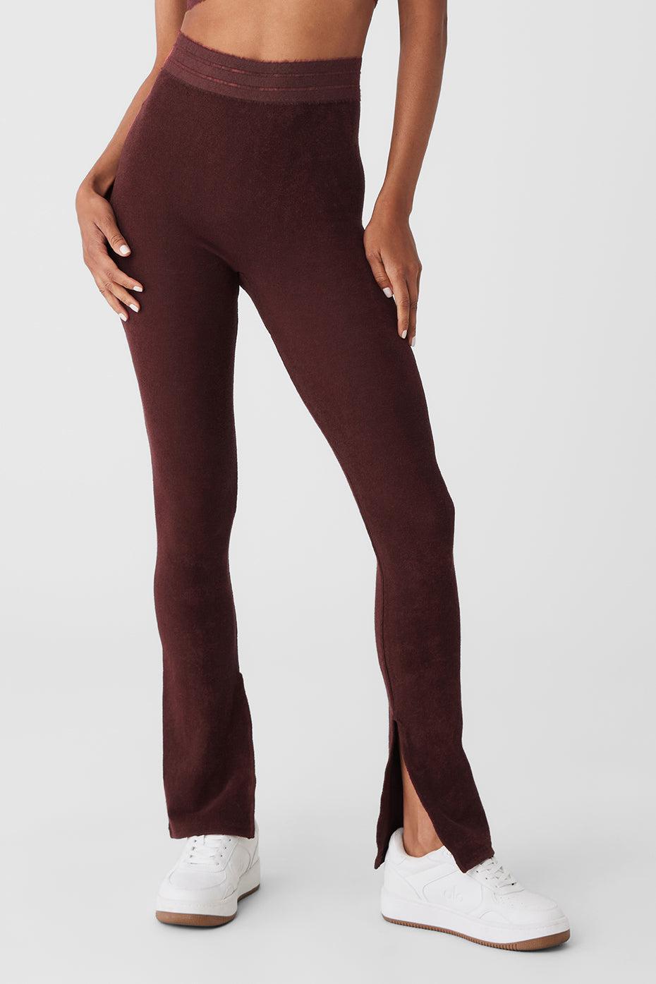 Seamless Luxe Terry High-Waist Cuddle Legging - Cherry Cola Female Product Image