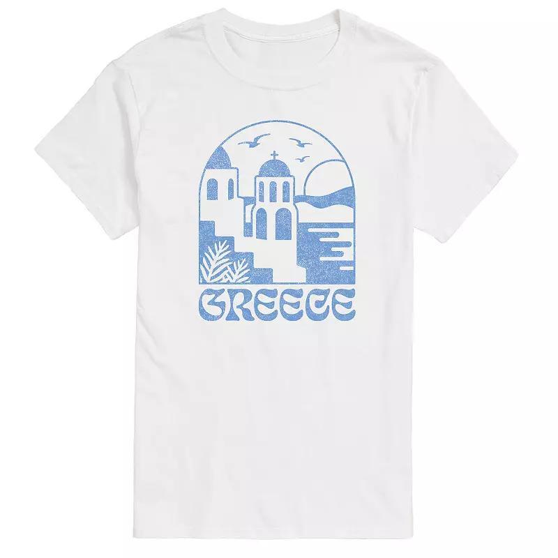 Big & Tall Greece Graphic Tee., Mens Product Image