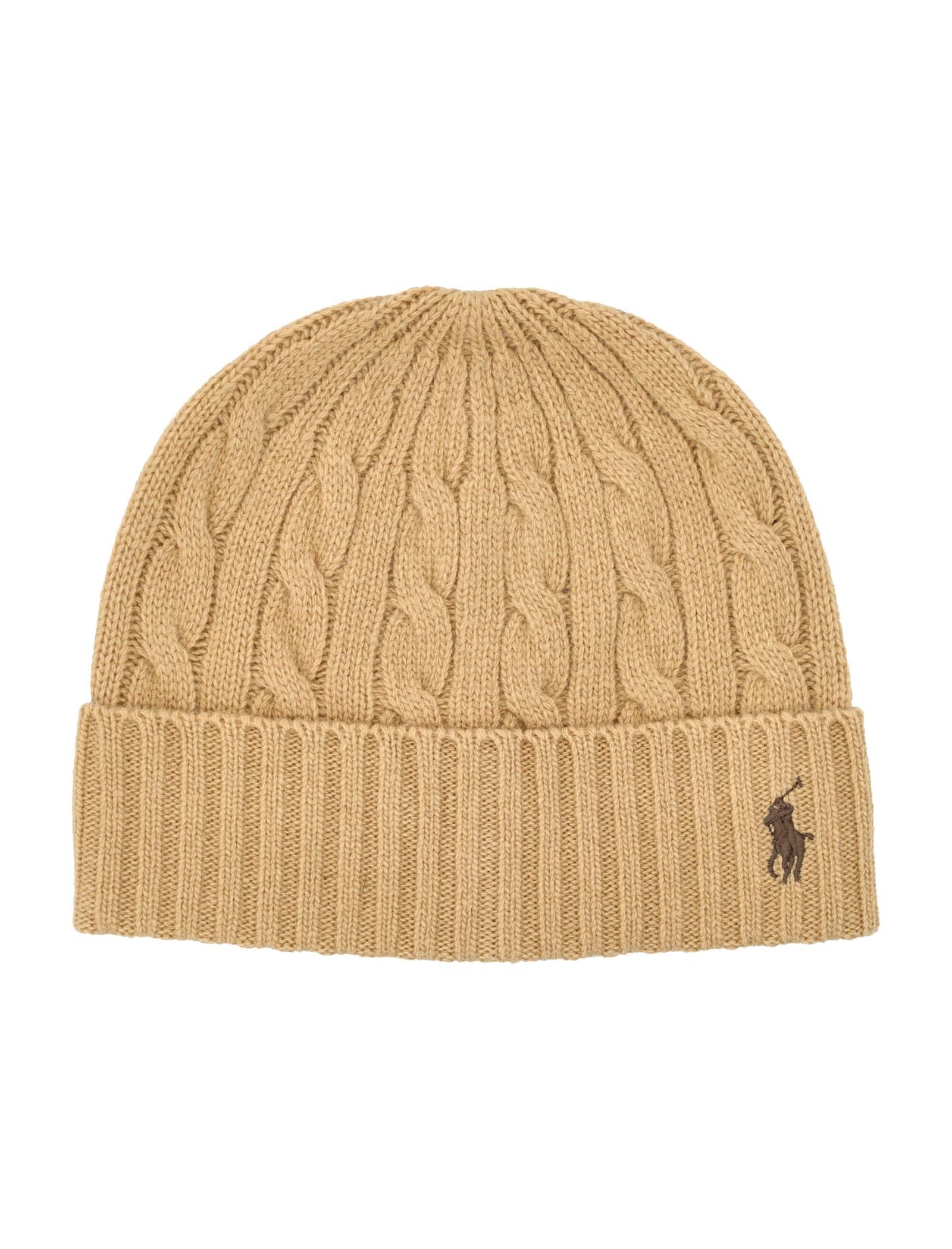 POLO RALPH LAUREN Cable Beanie In Beige Product Image